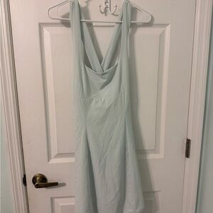 Outdoor Voices Cross Back Dress Built In Shorts In Ice Melt Blue Size M